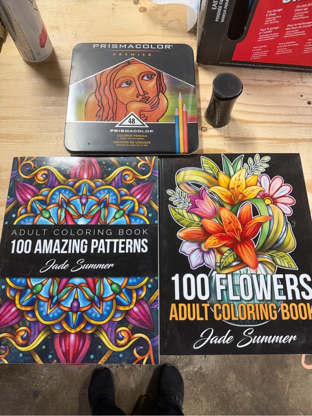 48 Count Prismacolor Colored Pencils with Sharpener and 2 Coloring Books
